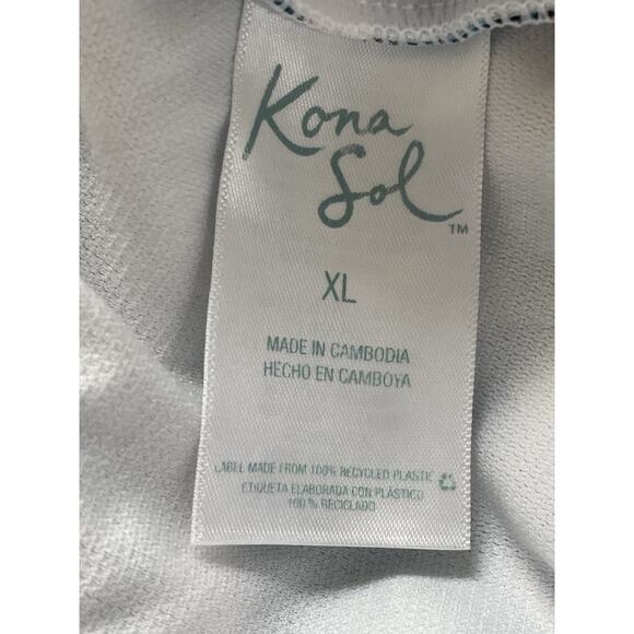 Kona Sol Swim One Piece Swimsuit Floral Criss Cross Back Swimwear - Picture 8 of 8